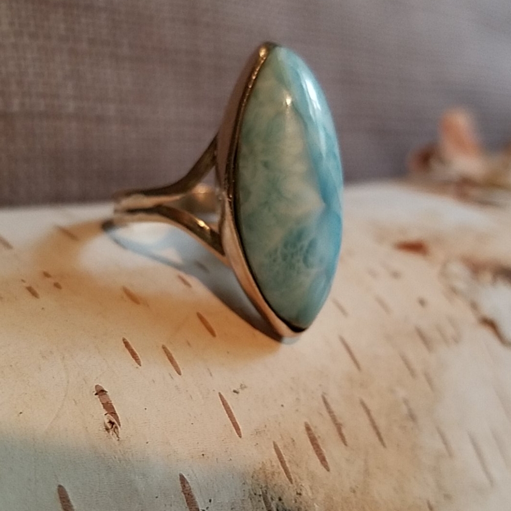 Larimar Ring Size 9 - image 2